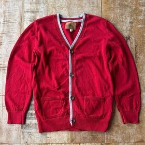 Hope & Henry Boys Red Cardigan Sweater size M